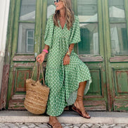 Women's Boho Maxi Cotton Dress
