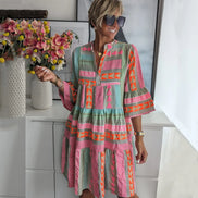 Women's Solid Crepe Swing Dress