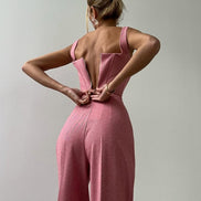 Women's Solid Crepe Blazer Set
