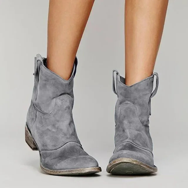 Women's Vintage Leather Ankle Boots