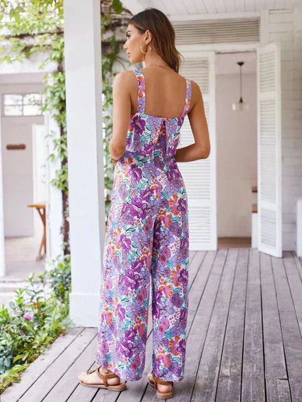 Women's Floral Crepe Jumpsuit