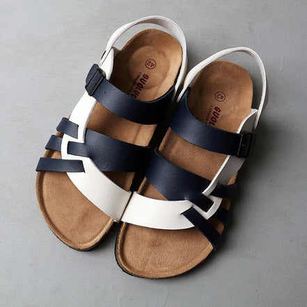 Women's Neutral Leather Sandals