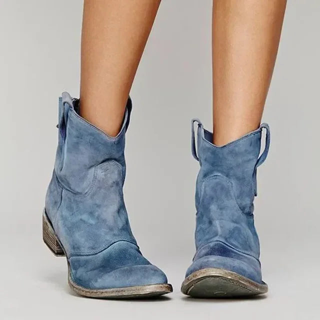 Women's Brown Leather Cowboy Boots
