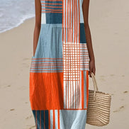 Women's Solid Art Midi Dress
