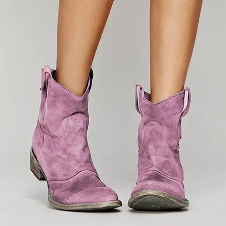 Women's Brown Leather Cowboy Boots
