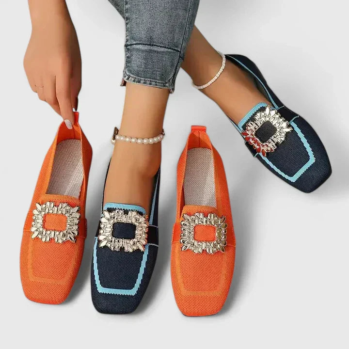 Women's Black Leather Loafers