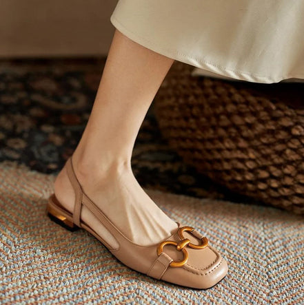 Women's Neutral Leather Sandals