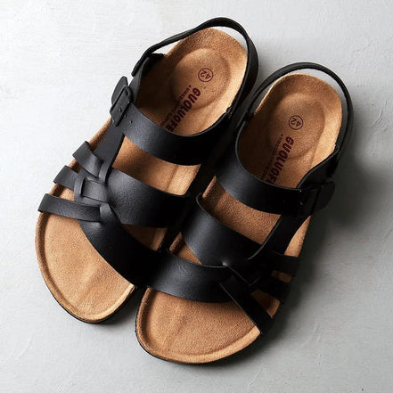 Women's Neutral Leather Sandals