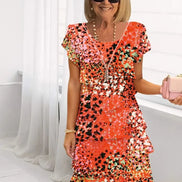 Women's Floral Chiffon Tiered Dress
