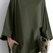 Women's Solid Cotton Blouse Shirt