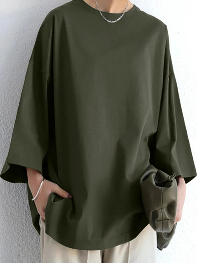 Women's Solid Cotton Blouse Shirt