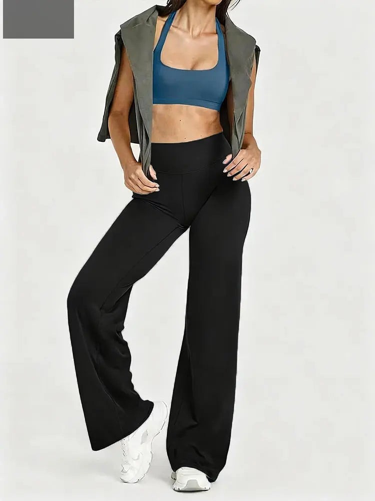 Women's Nude Soft Slim-Fit Yoga Pants for Gym & Running – Plus Size.