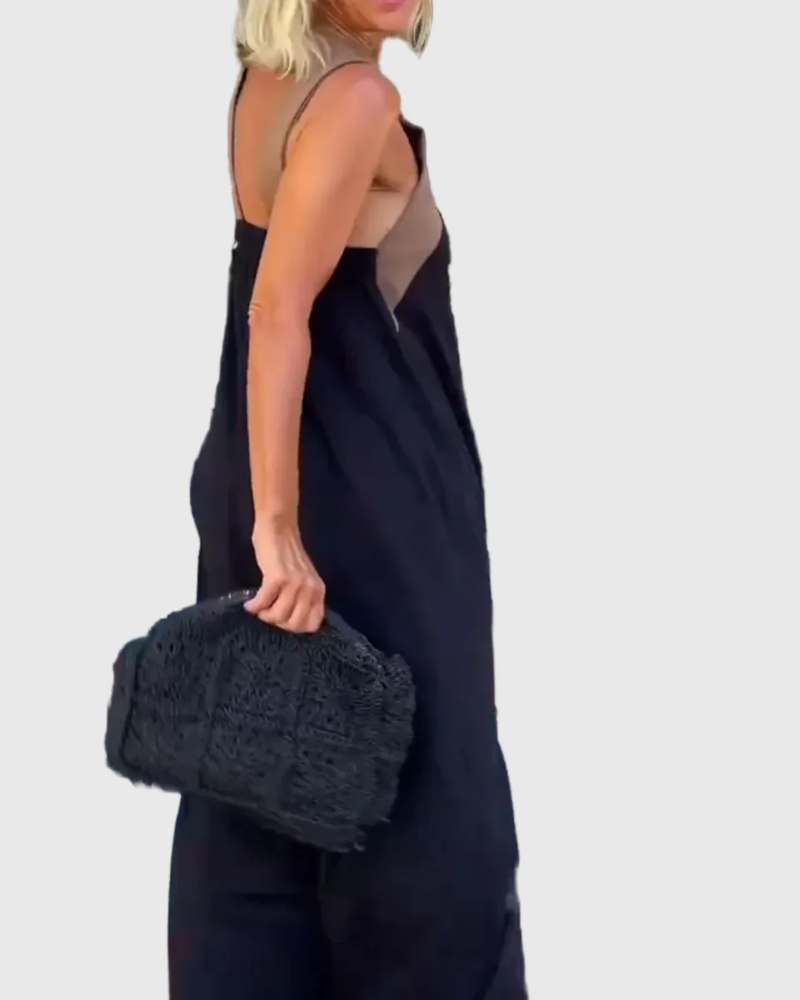 Women's Solid Chiffon Maxi Dress