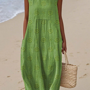 Women's Embroidered Midi Dress