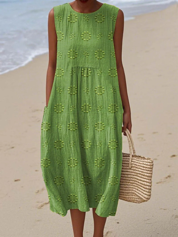 Women's Embroidered Midi Dress