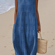 Women's Patterned Midi Dress