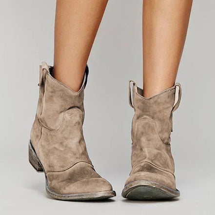 Women's Vintage Leather Ankle Boots