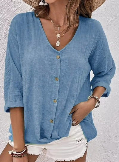 Women's Solid Cotton Top