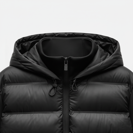 Women's Hooded Zip Up Turtleneck Jacket