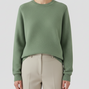 Women's Wool Knit O-Neck Sweater