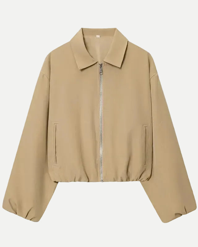 Women's Cropped Zip Jacket Polyester