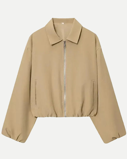 Women's Cropped Zip Jacket Polyester