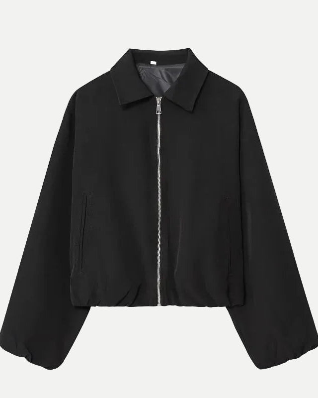Women's Cropped Zip Jacket Polyester