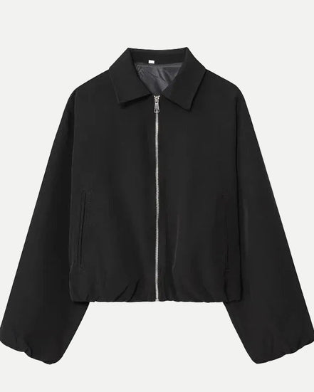 Women's Cropped Zip Jacket Polyester