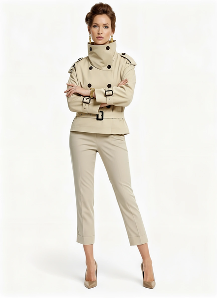 Women's Double Breasted Trench Coat