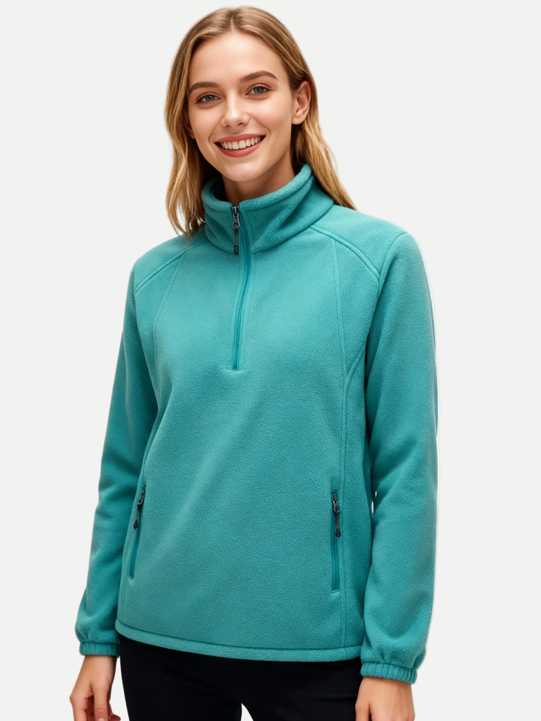 Women's Fleece Zip Up Turtleneck Sweatshirt