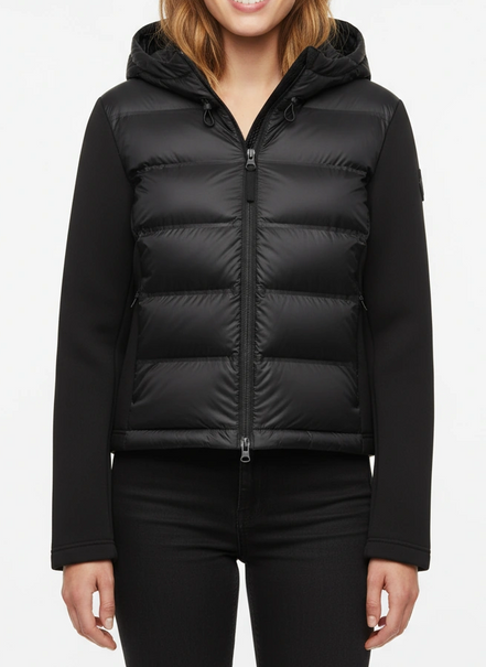 Women's Hooded Zip Up Turtleneck Jacket