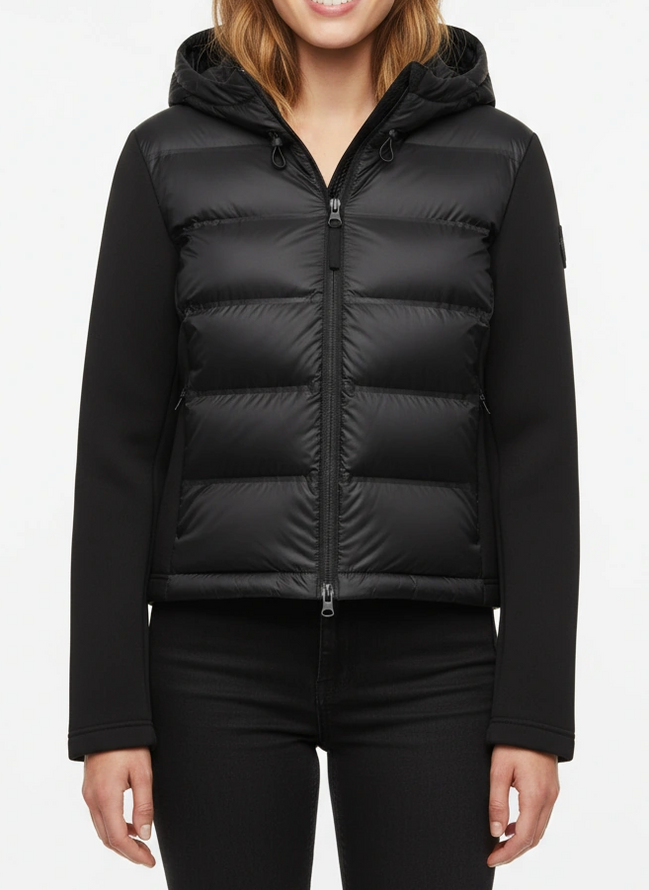 Women's Hooded Zip Up Turtleneck Jacket