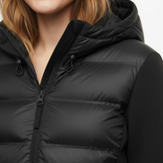 Women's Hooded Zip Up Turtleneck Jacket