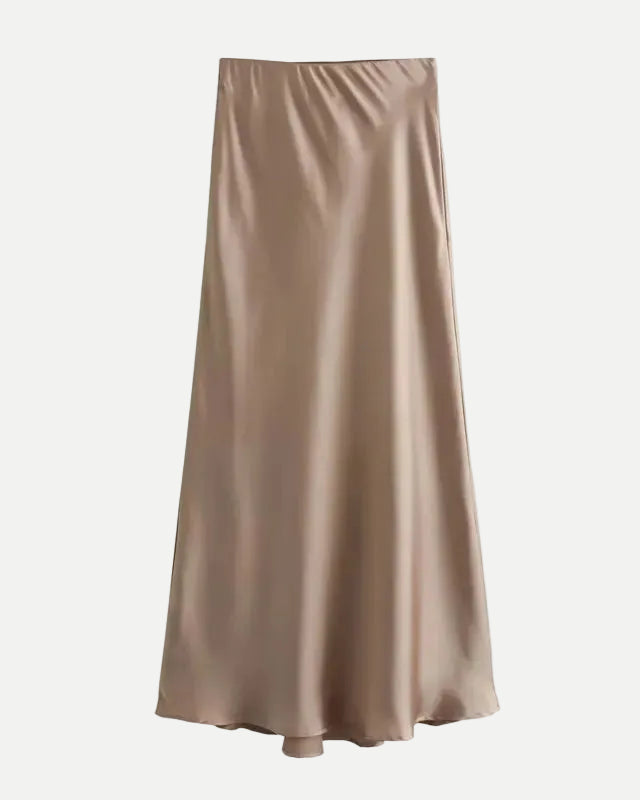 Women's Midi Satin Empire Skirt