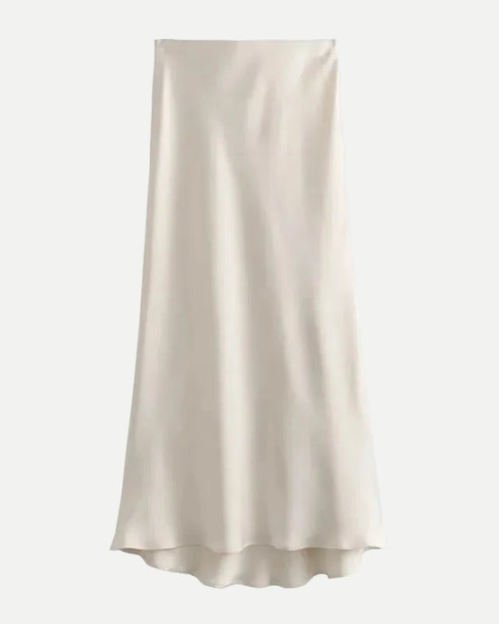 Women's Midi Satin Empire Skirt