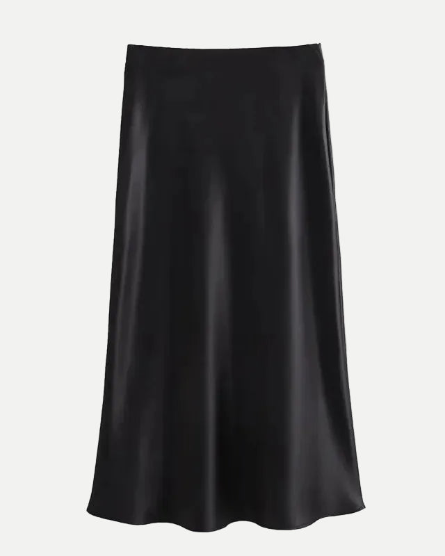 Women's Midi Satin Empire Skirt