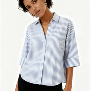 Women's Striped Loose Fit Casual Shirt