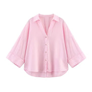 Women's Striped Loose Fit Casual Shirt