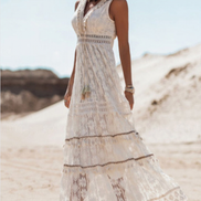 Women's Solid Cotton Maxi Dress