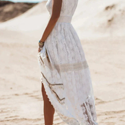 Women's Solid Cotton Maxi Dress