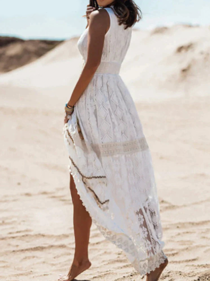 Women's Solid Cotton Maxi Dress