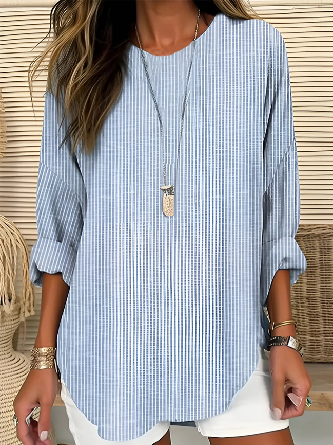 Women's Striped Viscose Blouse