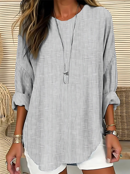Women's Striped Viscose Blouse