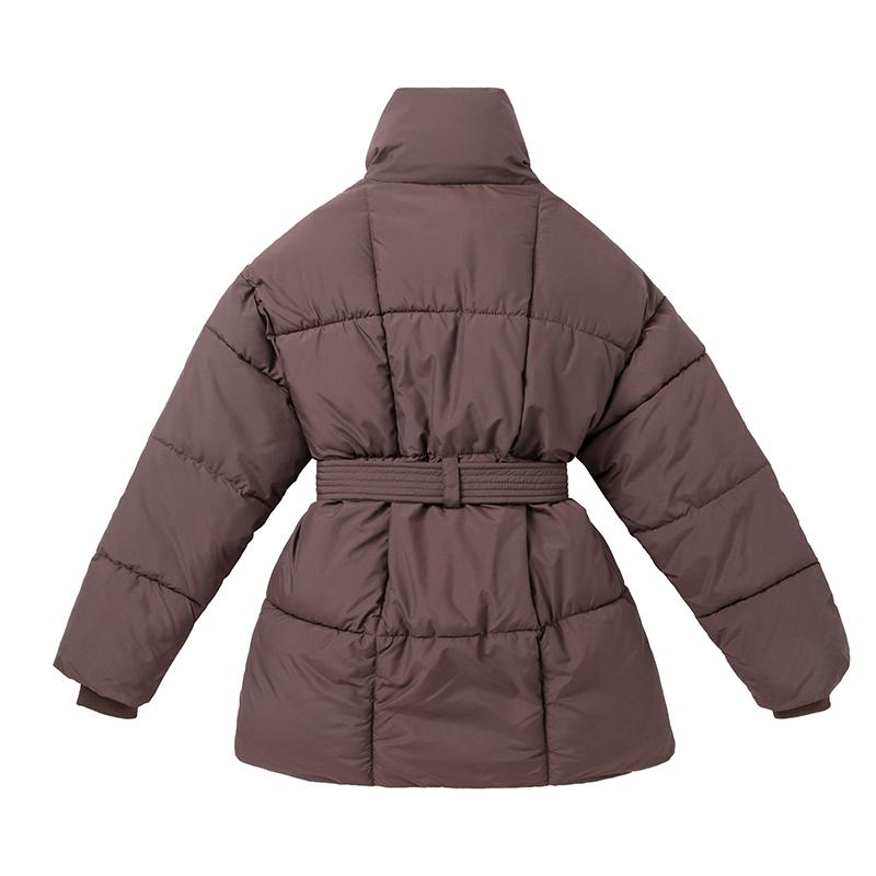Women's Solid Quilted Wool Coat