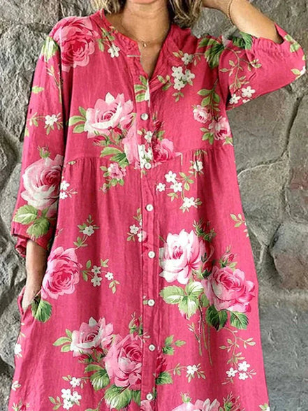 Women's Floral Cotton Dress