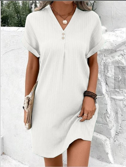 Women's Solid Jersey Relaxed Dress