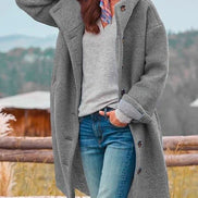 Women's Solid Wool Coat