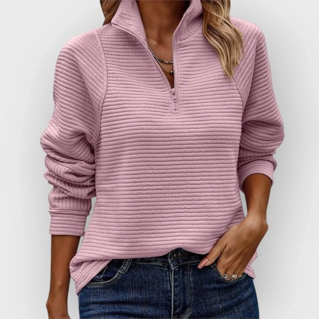 Women's Solid Half-Zip Pullover