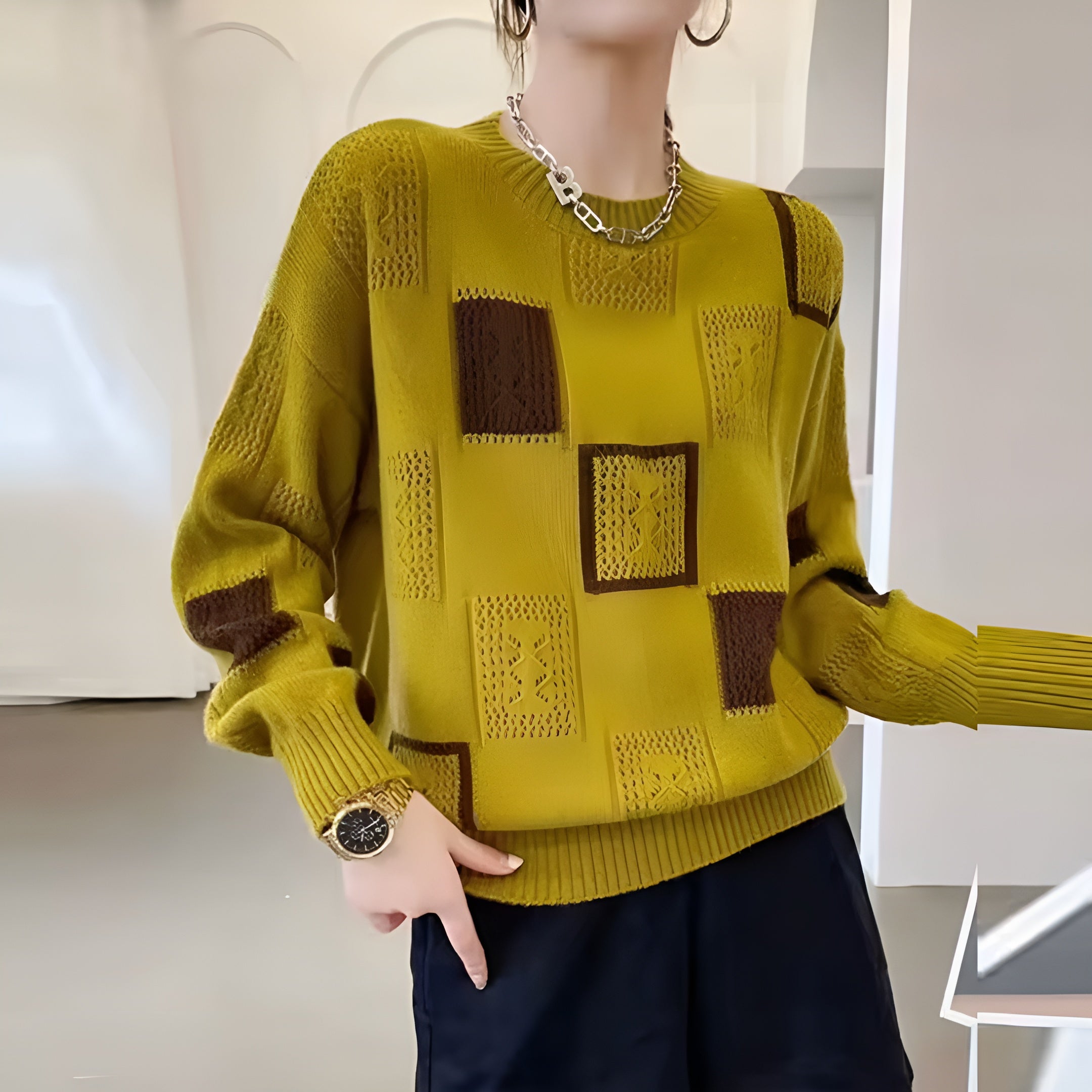 Women's Solid Knit Jumper