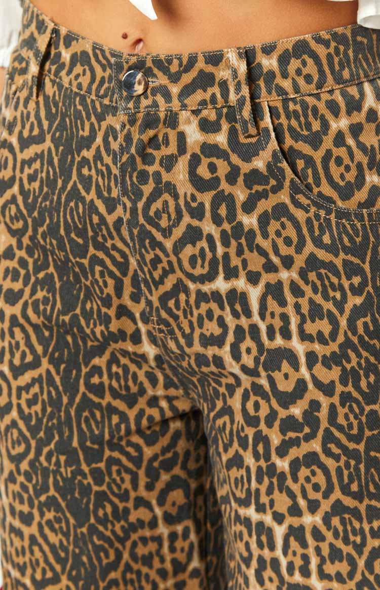 Women's Leopard Denim Jeans